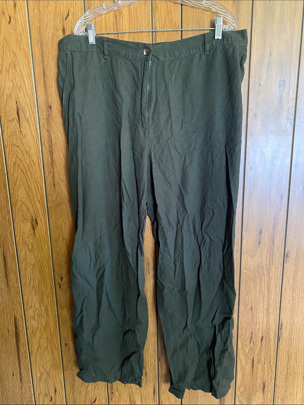 H&M Olive Green Women’s Chinos - Straight Leg
